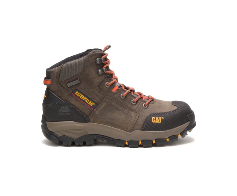 Caterpillar Navigator Mid Waterproof Steel Toe - Mørke Grå Vernestøvler Herre - Norge ( YSBUQ-8791 )